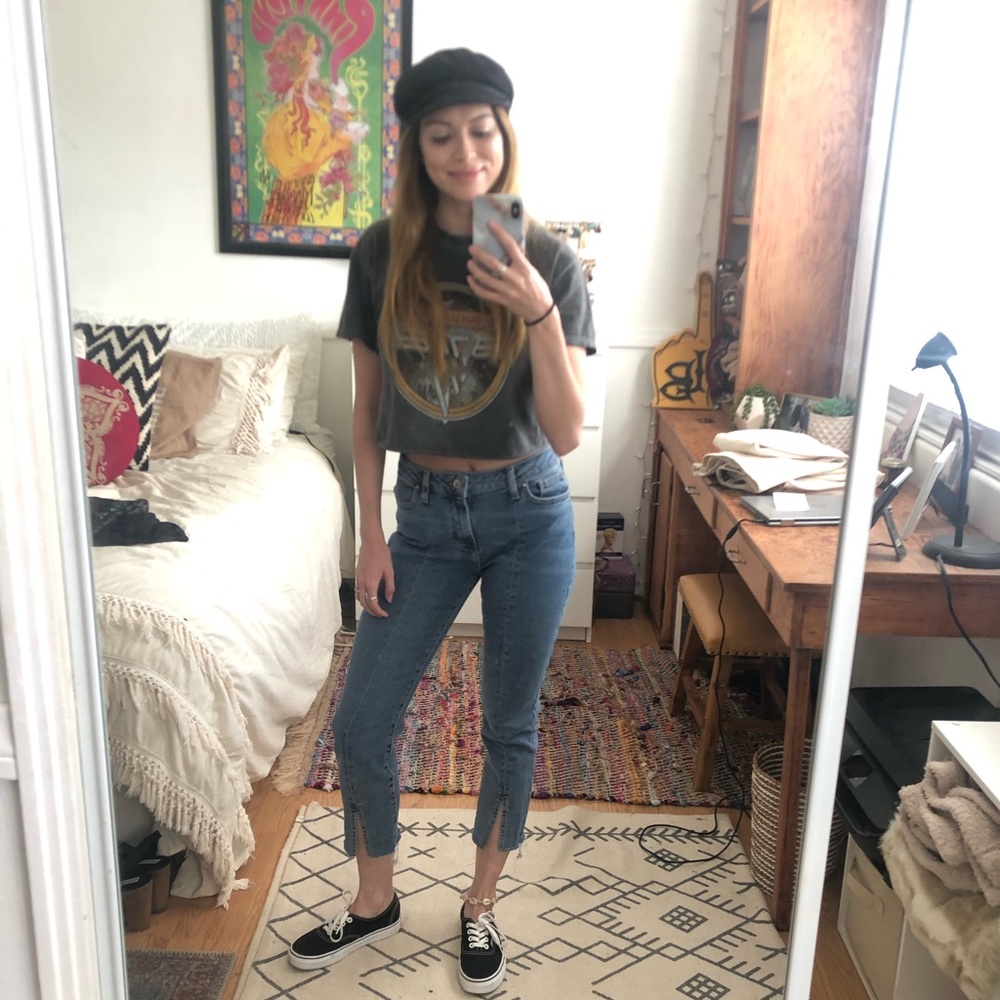 High waisted jeans